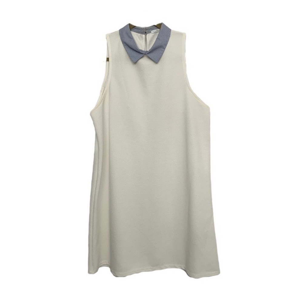 Zara White Sleeveless Tennis Dress Sz. Large
